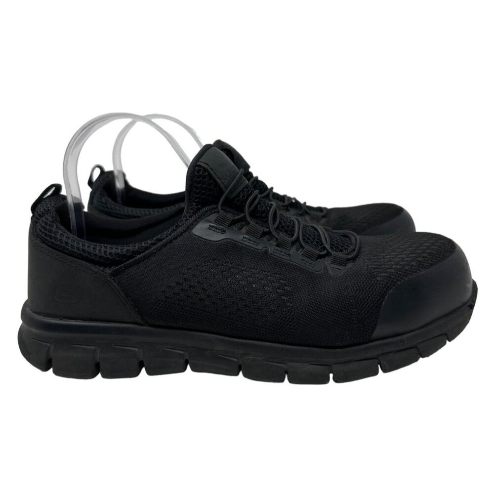 Skechers Men's Synergy Omat Slip-On Alloy Toe Work Shoe 200013 Size 8.5